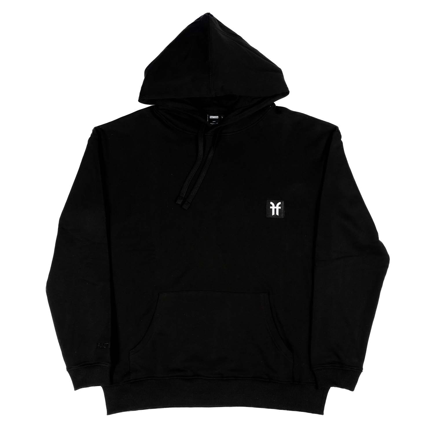 Faction Classic Hoodie Black Flat Lay Front